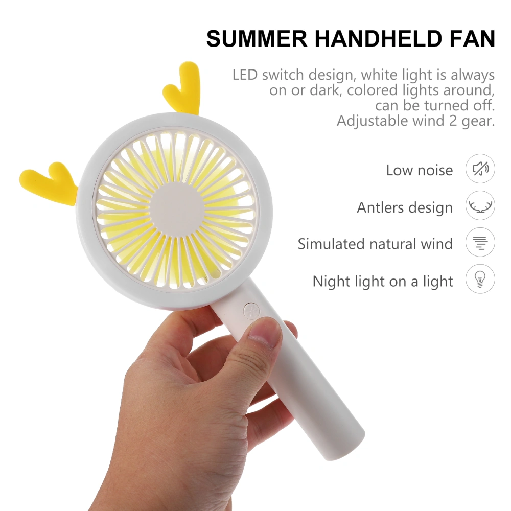 1pc Portable Handheld Fan USB Charging Personal Fan Mute Small Fan(Random Color)