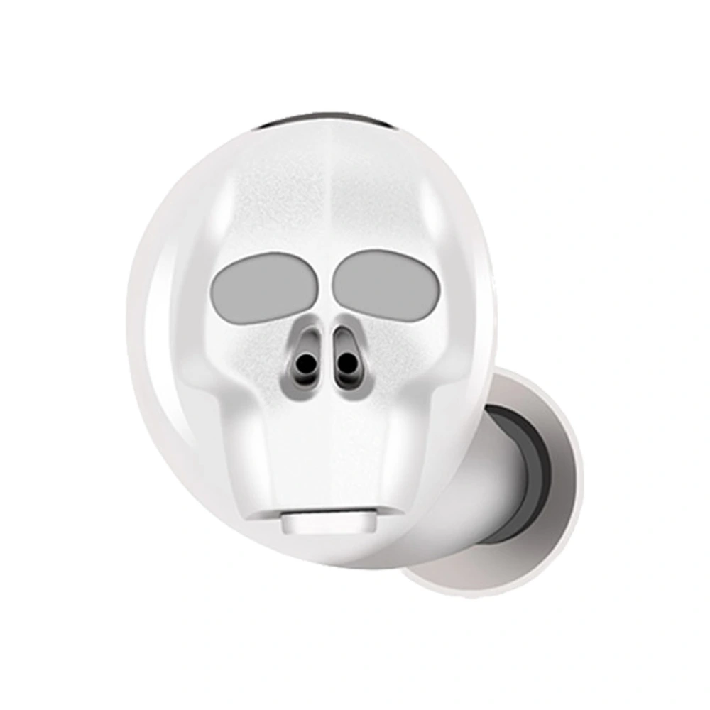 Sk20 Skull Shape WirelessMini Invisible in-Ear Sports Headphones Headset (White)