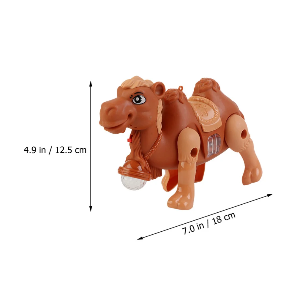 Electric Camel Toy Simulated Animals Model Luminous Camel Toy Walking Camel Toy with Music