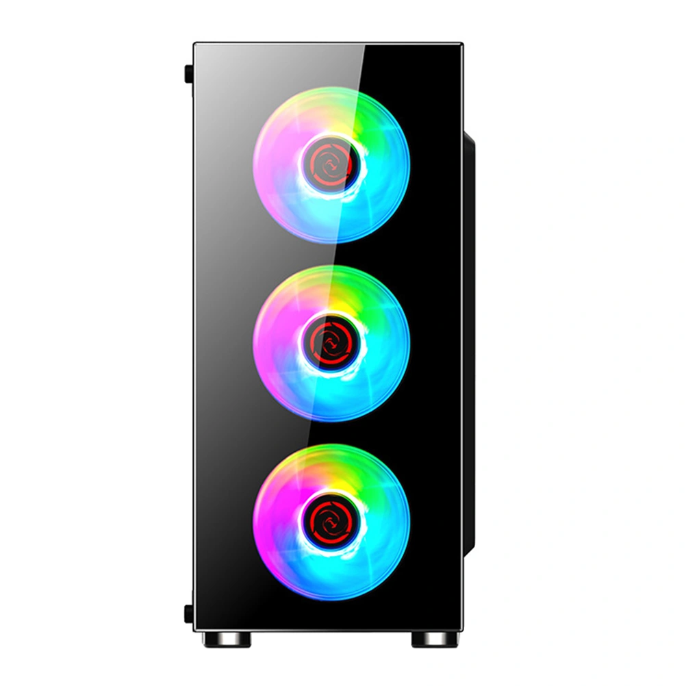 ATX Computer Case Double-Side Tempered Glass Panel Computer Host Box Supply