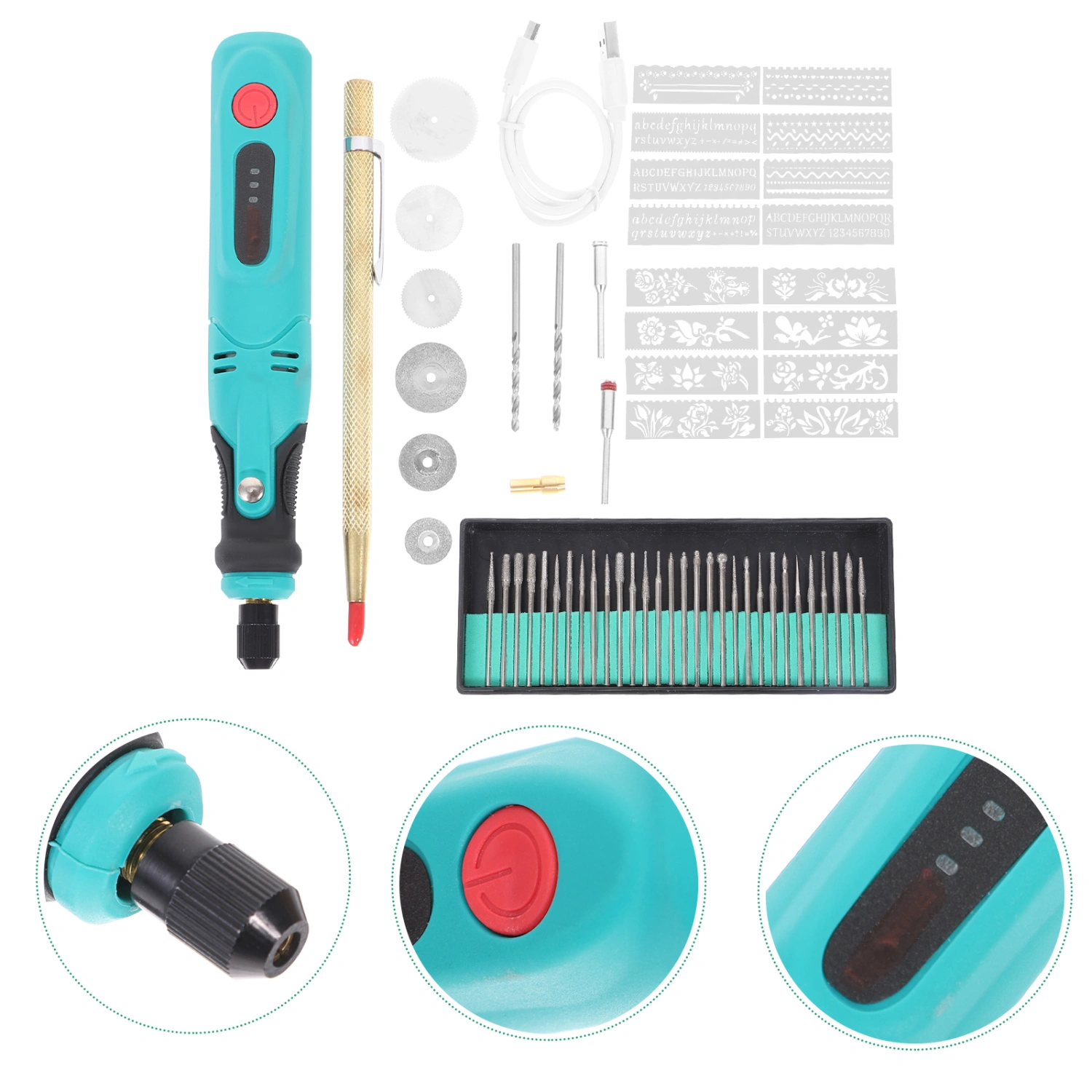 1 Set Electric Engraving Tool Kit DIY Rotary Tool for Jewelry Jade Polishing Grinding