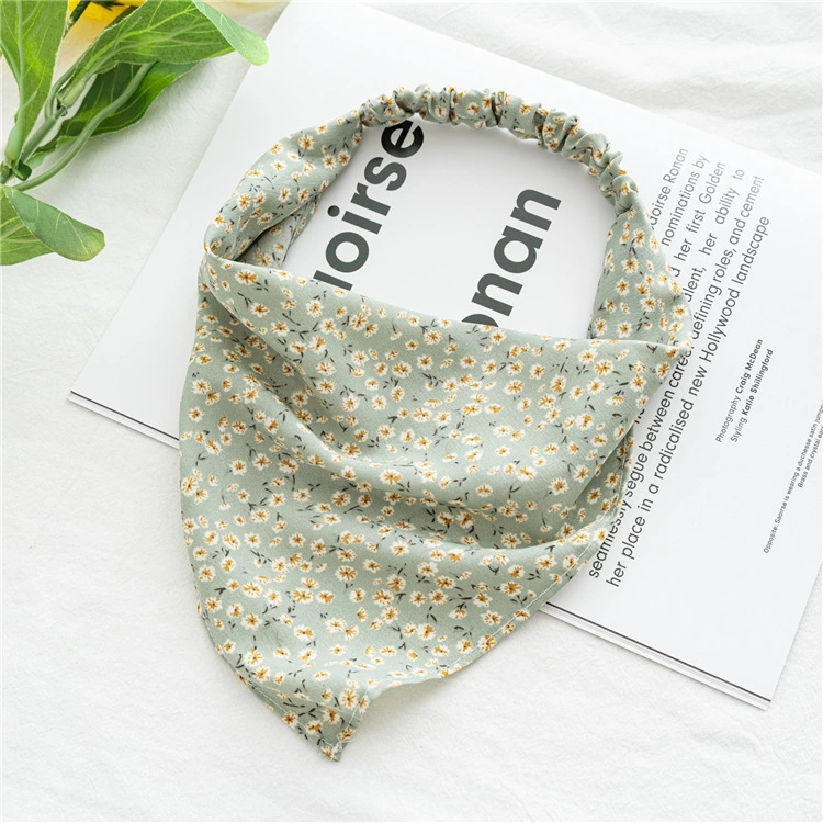 6pcs Hair Scarves Floral Printed Turban Headbands Elastic Bandana Headbands for Women