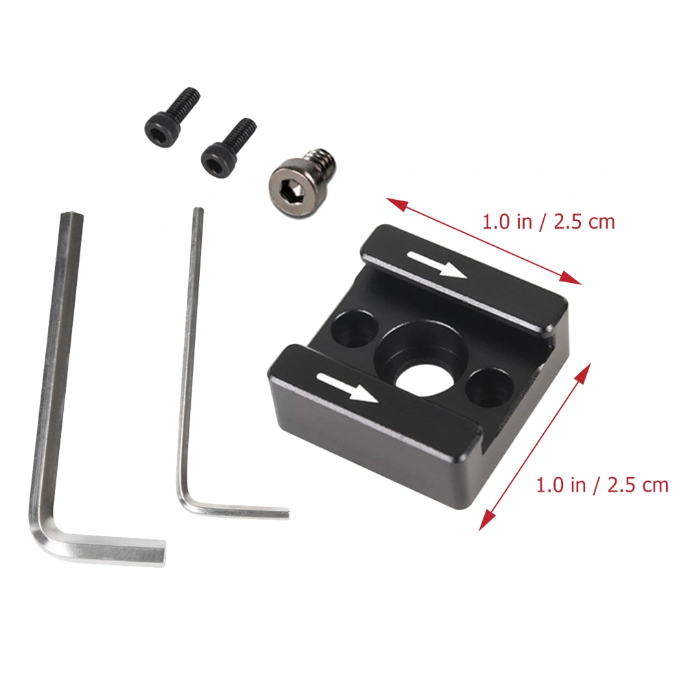 1 Set Cold Shoe Mount Adapter 1/4 Inch Hole Flash Stand Adapter For Monitor