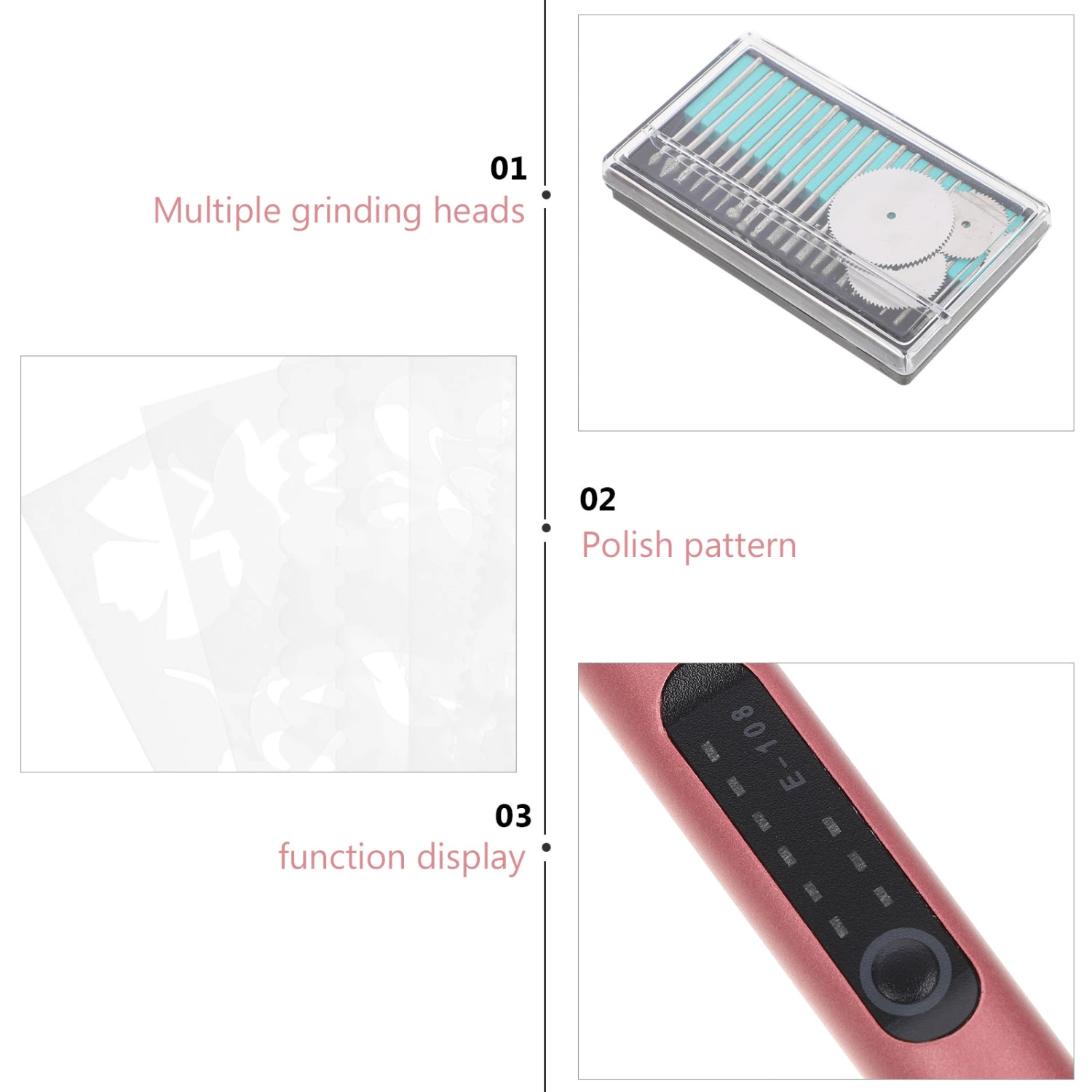 1 Set Electric Grinding Tool Kit Mini Electric Grinder Set for Trimming Polishing