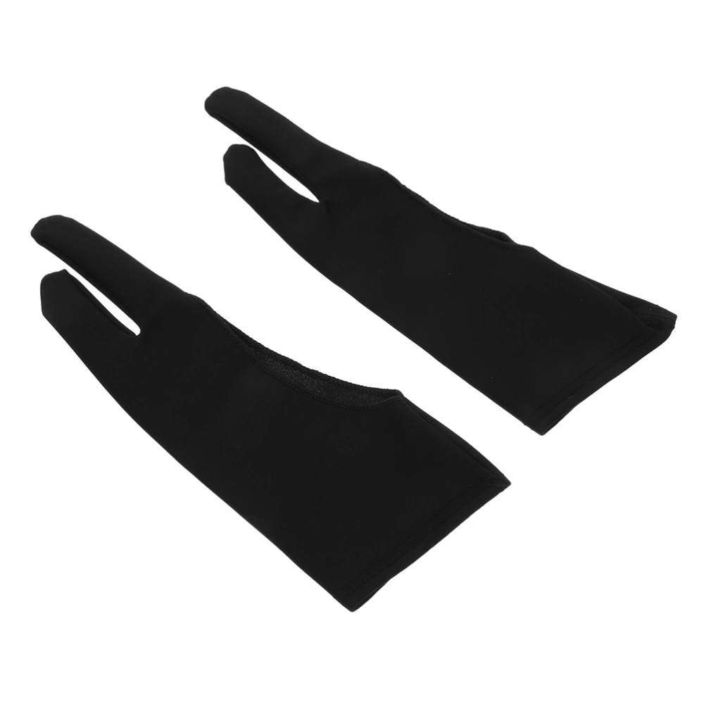 3pcs Drawing Gloves Students Writing Drawing Two-finger Antifouling Drawing Gloves