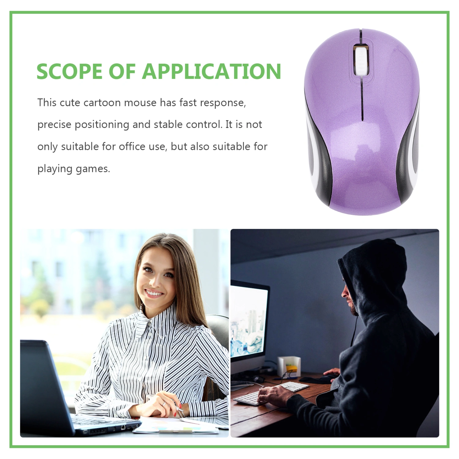 Wireless Computer Mouse Laptop Wireless Mouse Small Wireless Mouse with USB Receiver
