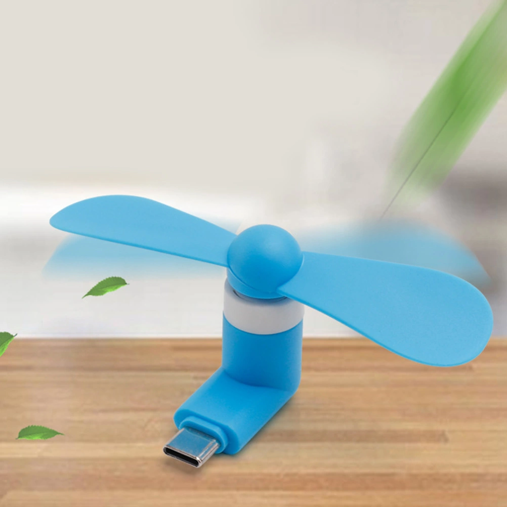 6pcs Phone Mini Fan Type-C Smartphone Fan Portable USB Cooling Fan for Travel Bus Subway (Mixed Color)
