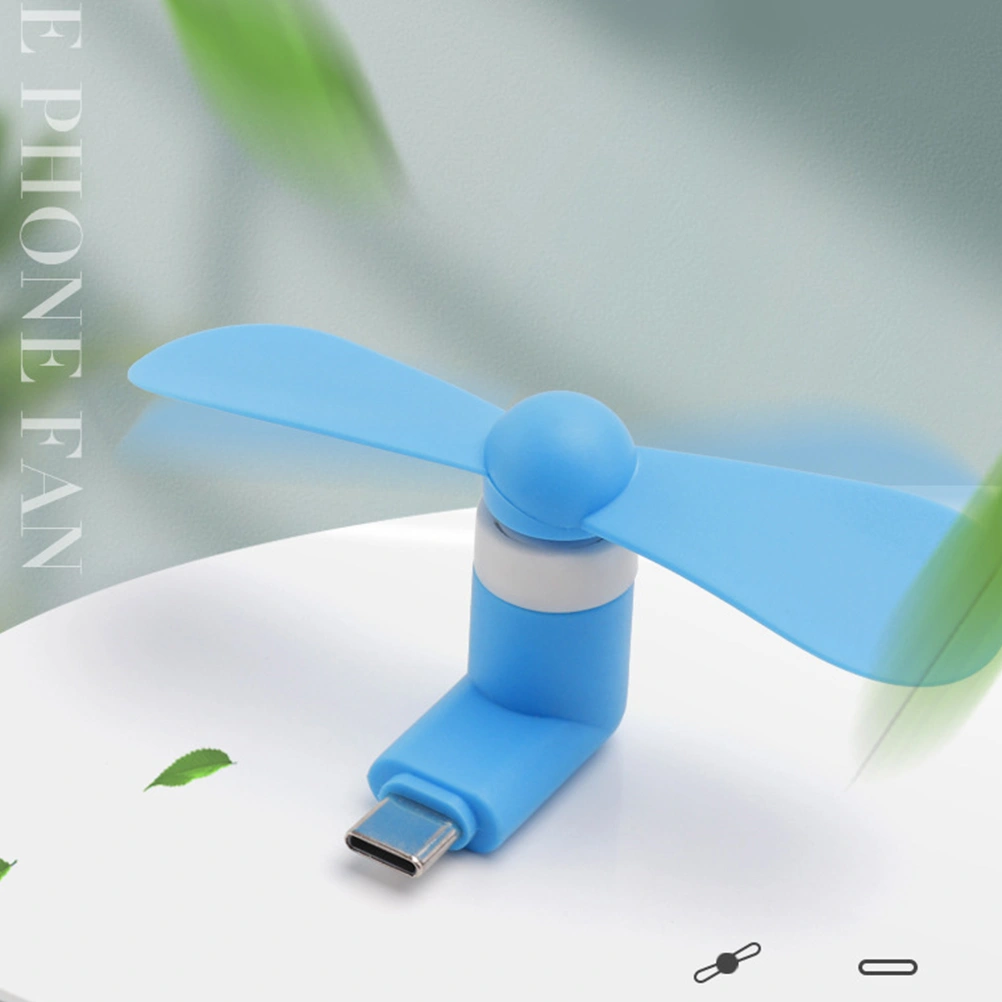 6pcs Phone Mini Fan Type-C Smartphone Fan Portable USB Cooling Fan for Travel Bus Subway (Mixed Color)