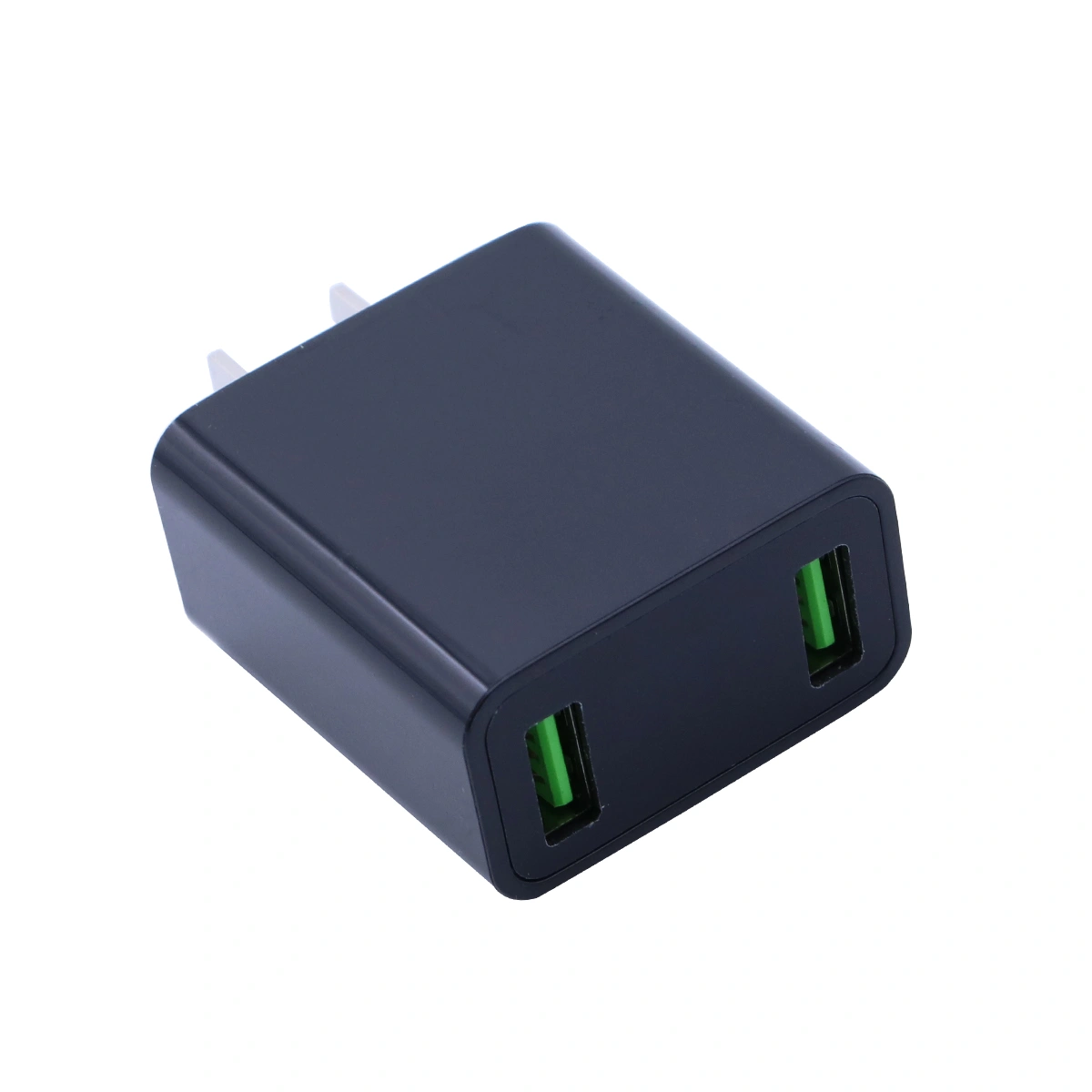 LED Current Voltage Display Dual USB Full Power Charger US Plug (Black)