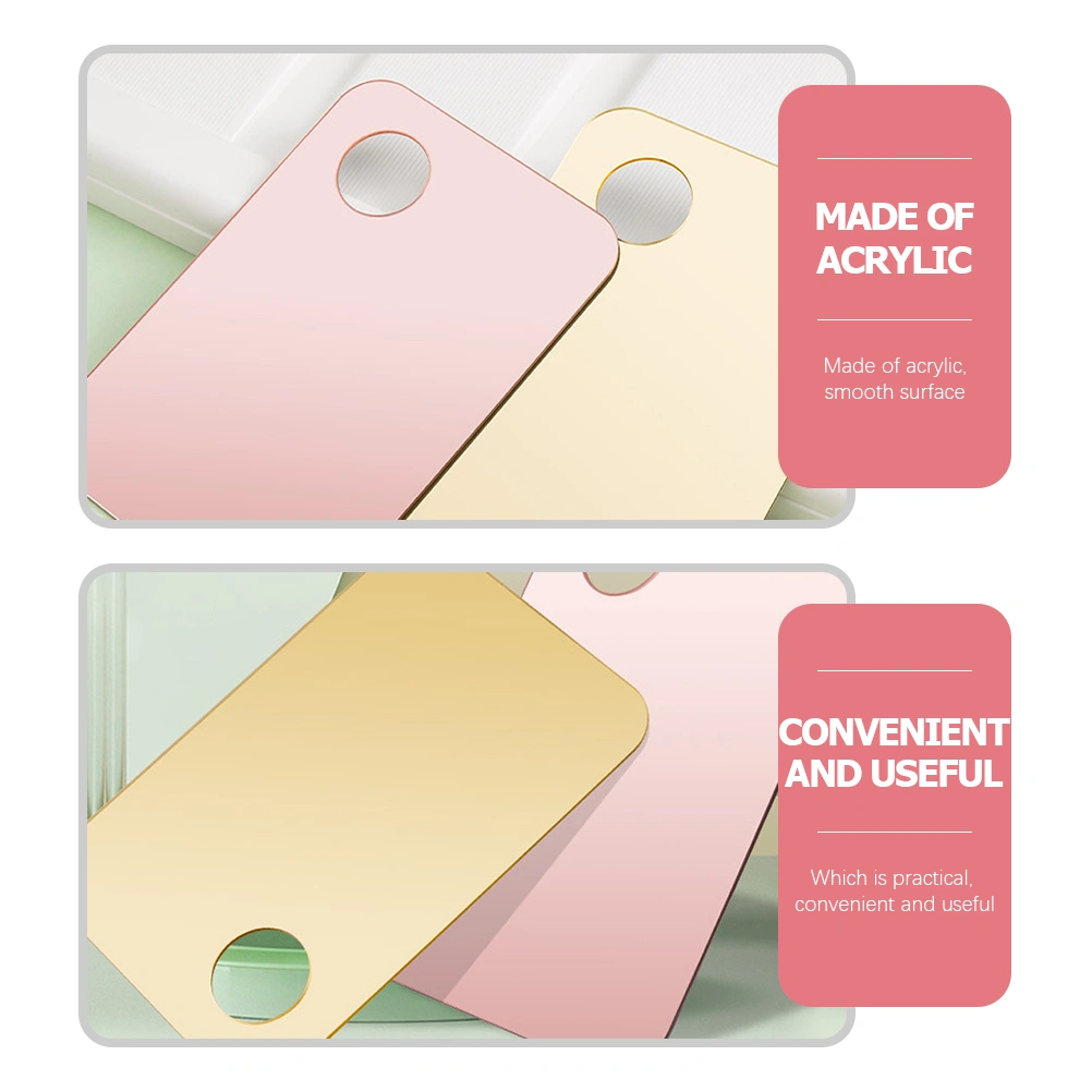 2 Set of Acrylic Makeup Plate Professional Cosmetic Mixing Foundation Plate with Spatula