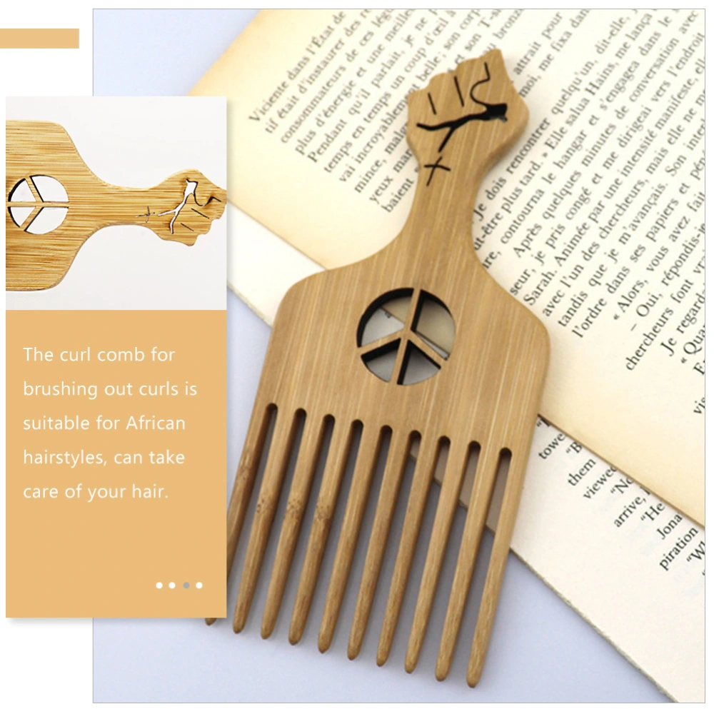 Wooden Pick Comb Hair Brush Household WoodComb Hairdressing Styling Tool