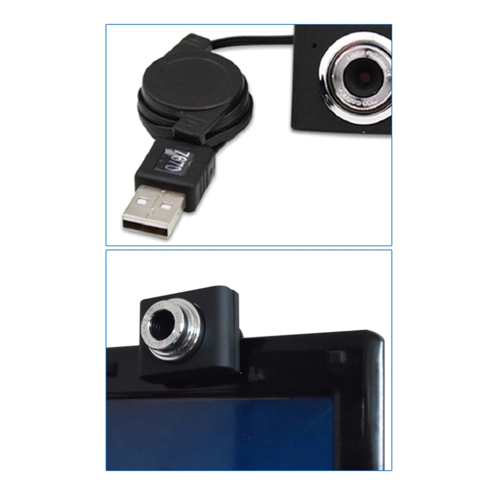 Free-drive Laptop Camera Practical USB Computer Camera Durable Live Teaching Webcam (Black, 120 Degrees)