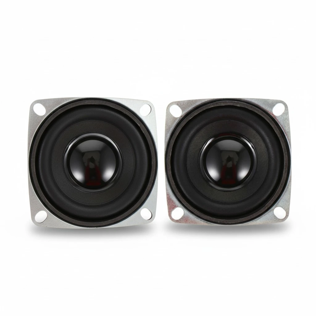 2pcs DIY Audio Magnetic Full Frequency Speaker 4 Euro WPU Square Speaker