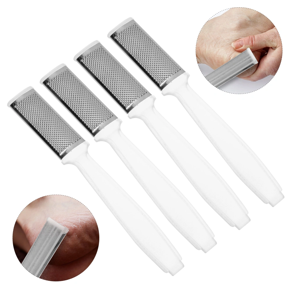 4pcs Stainless Steel Foot File Callus Remover Pedicure Exfoliating Files