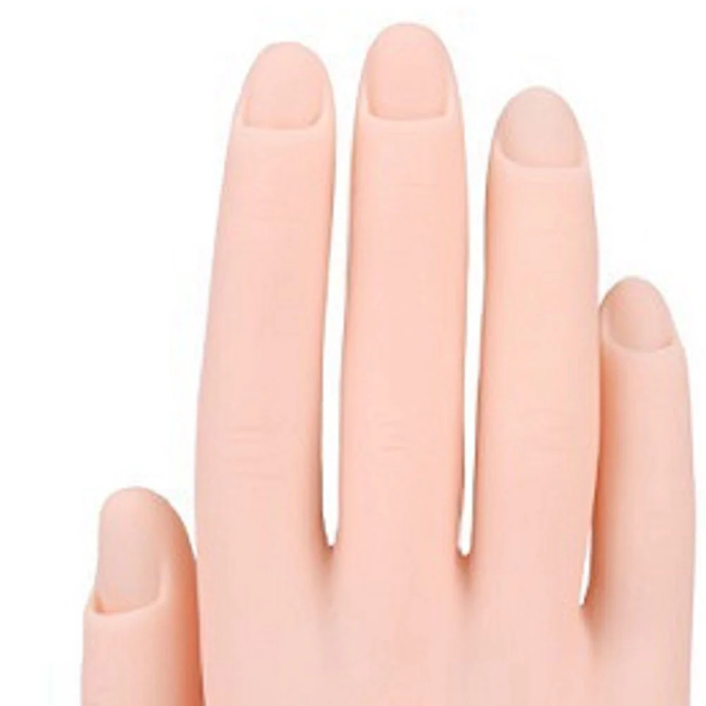 Professional Nail Art Practice Fake Hand Lifelike Training Hand Model Bendable Hand Manicure Practice Tool