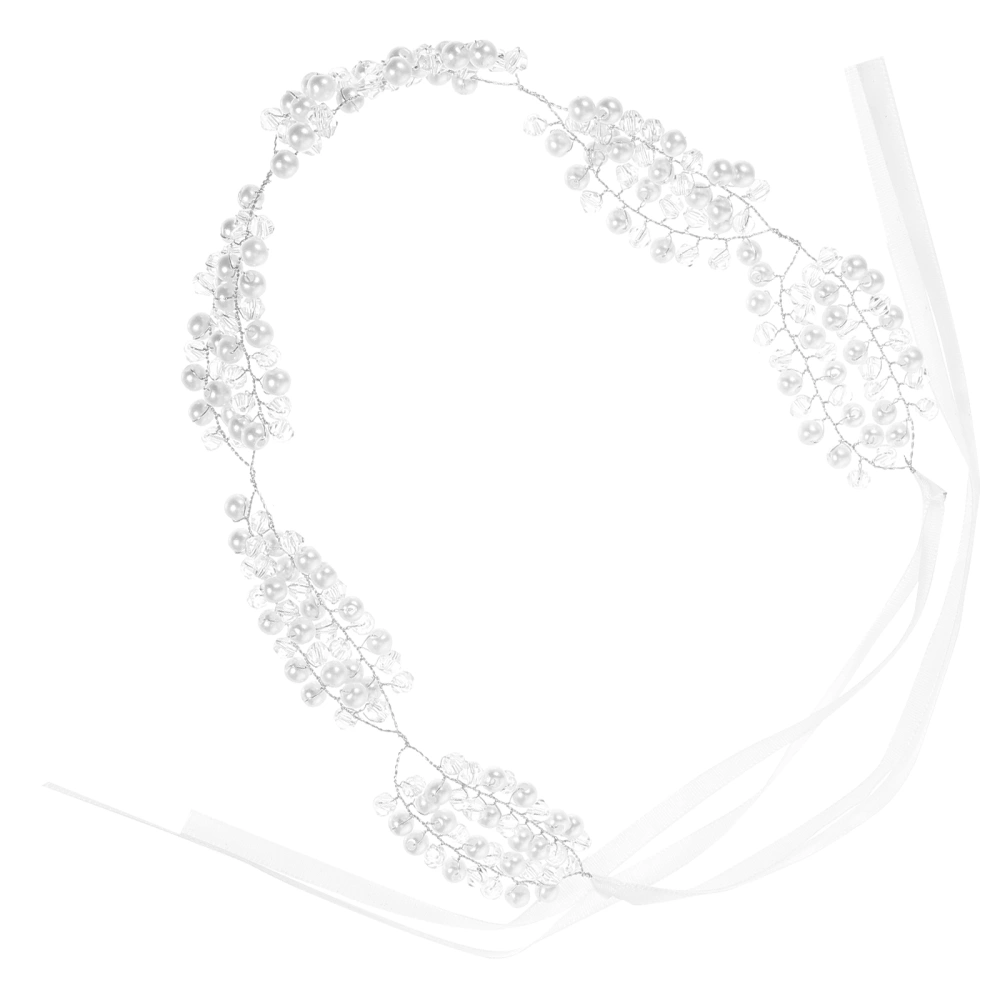 Pearl Hair Vine Crystal Hairband Wedding Bridal Headwear Sweet Wedding Headpiece for Bride