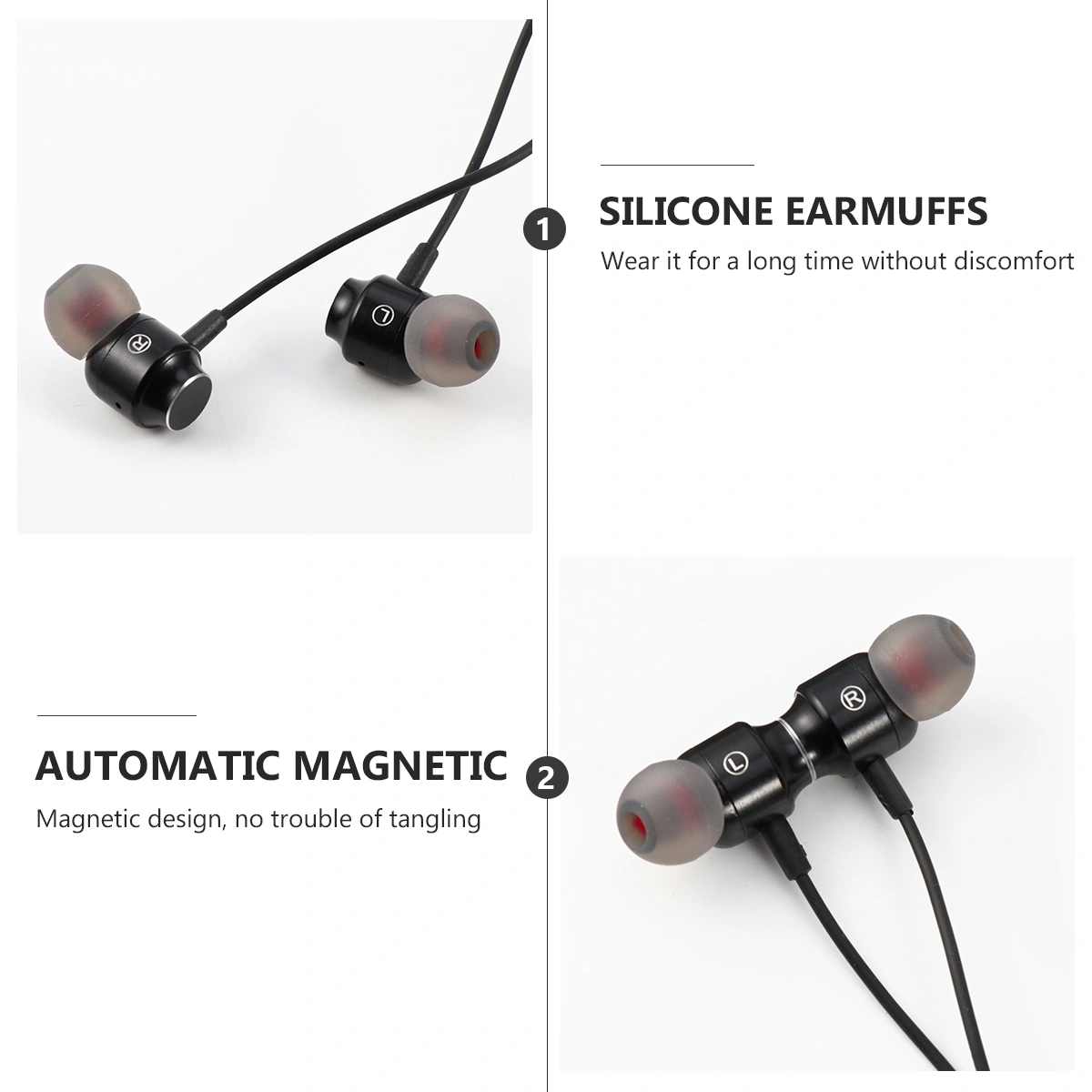 Wired Earbuds Ergonomic 3.5mm Plug In-ear Wired Control Headphones With Mic