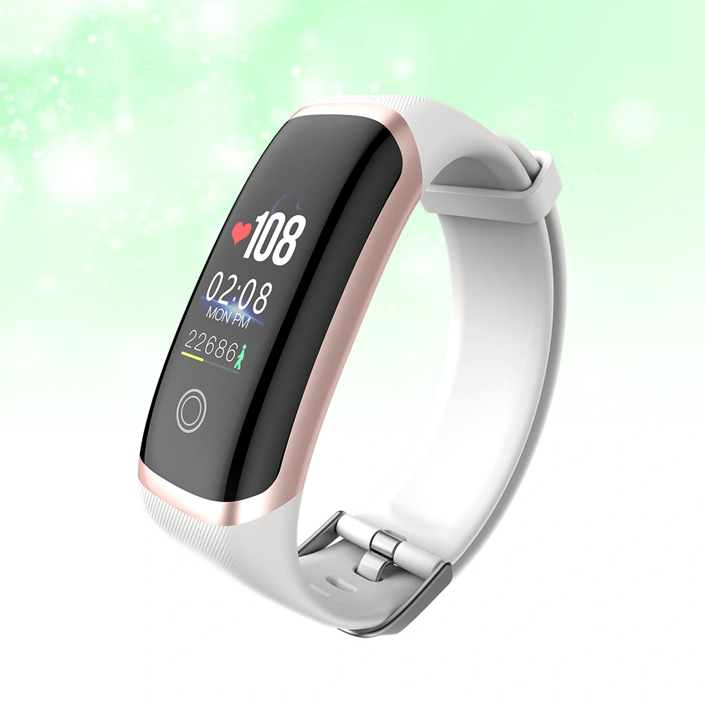 Smart Wristband Blood Oxygen Sleep Monitor Daily Water Resistant Fitness Alarm Smart Band Bracelet (Golden and White)