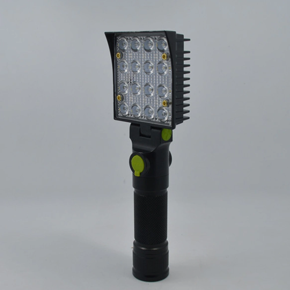 16LED Rechargeable Magnet Portable Work Light With Red And Blue Flashing Emergency Light No Battery Included