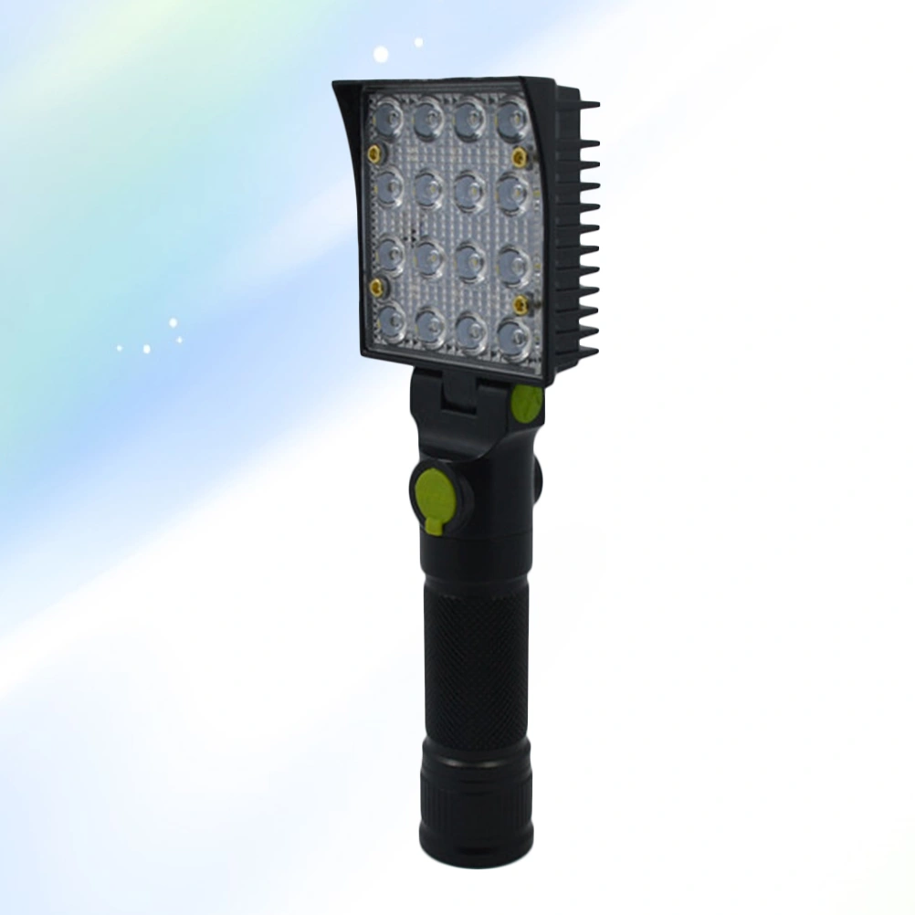 16LED Rechargeable Magnet Portable Work Light With Red And Blue Flashing Emergency Light No Battery Included