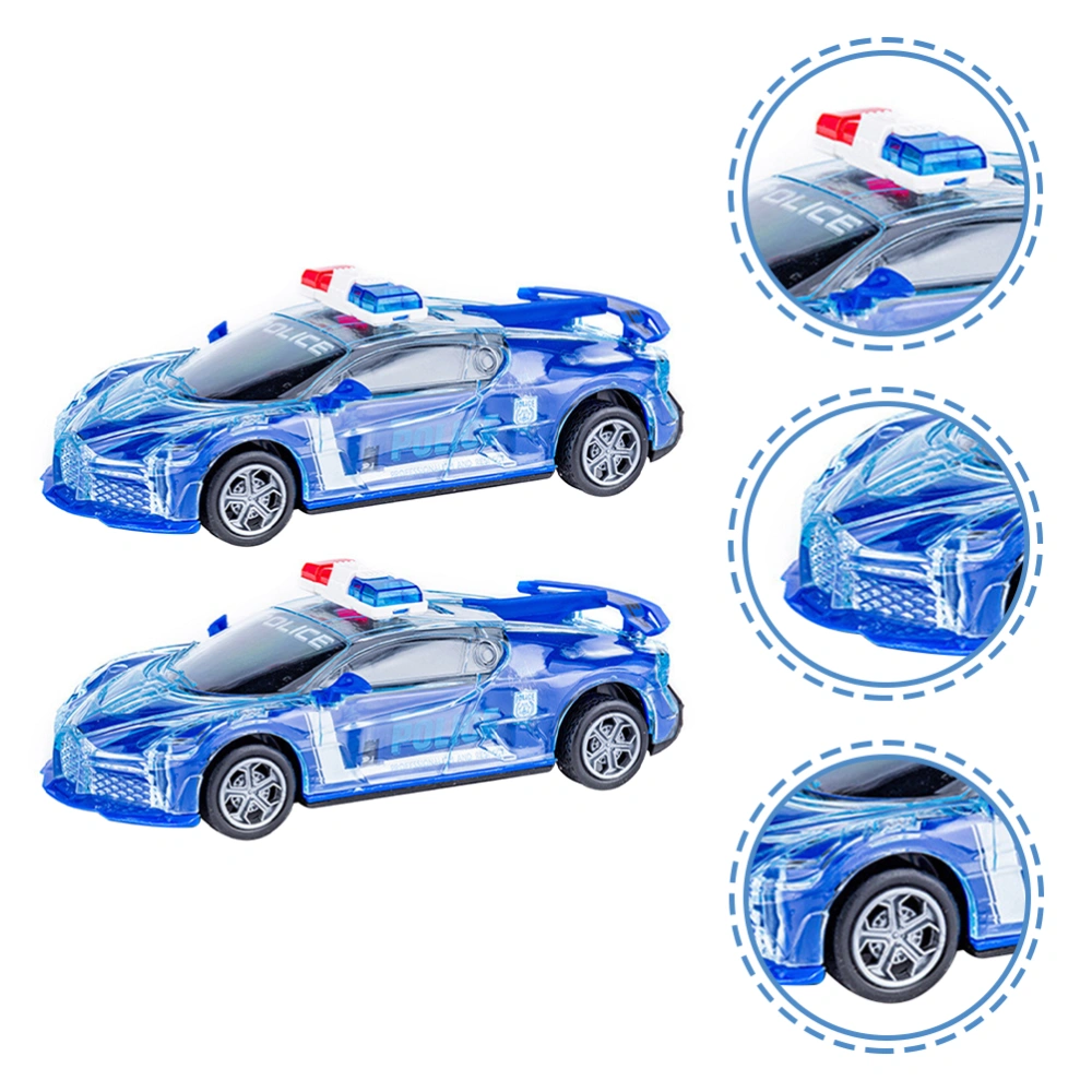 2pcs Creative Pull Back Car Toys Kids Inertia Polices Car Toys Interesting Kids Playthings