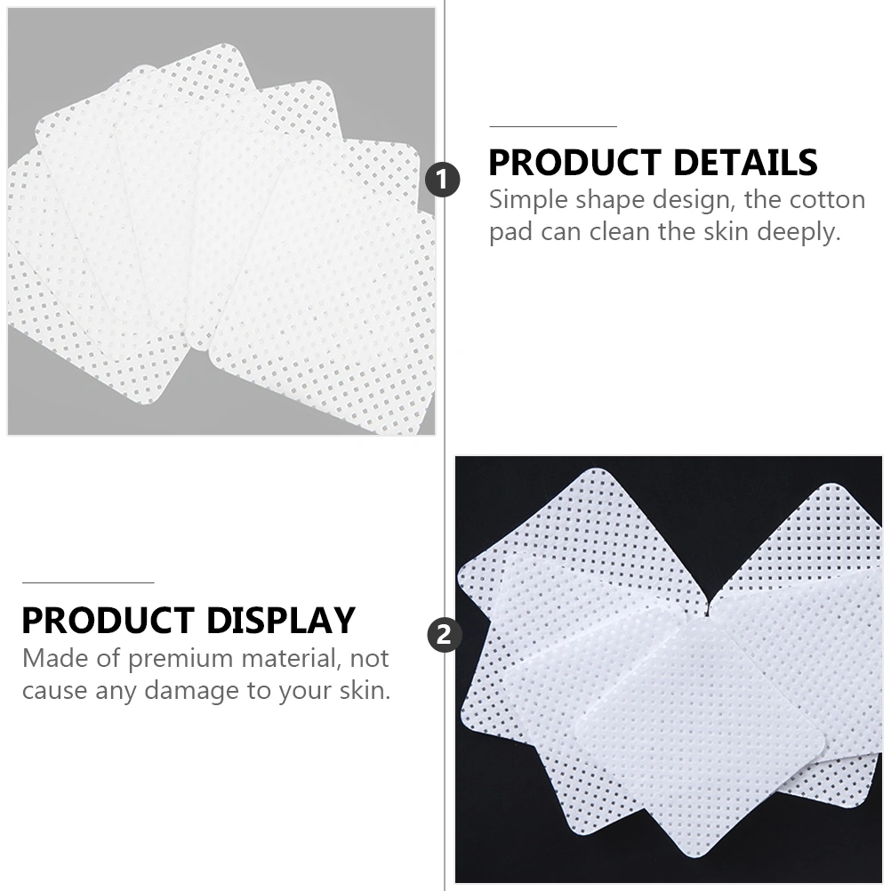 2 Box 400pcs Grafting Eyelash Cleaning Cotton Pads Cosmetic Cleaning Pads (White)