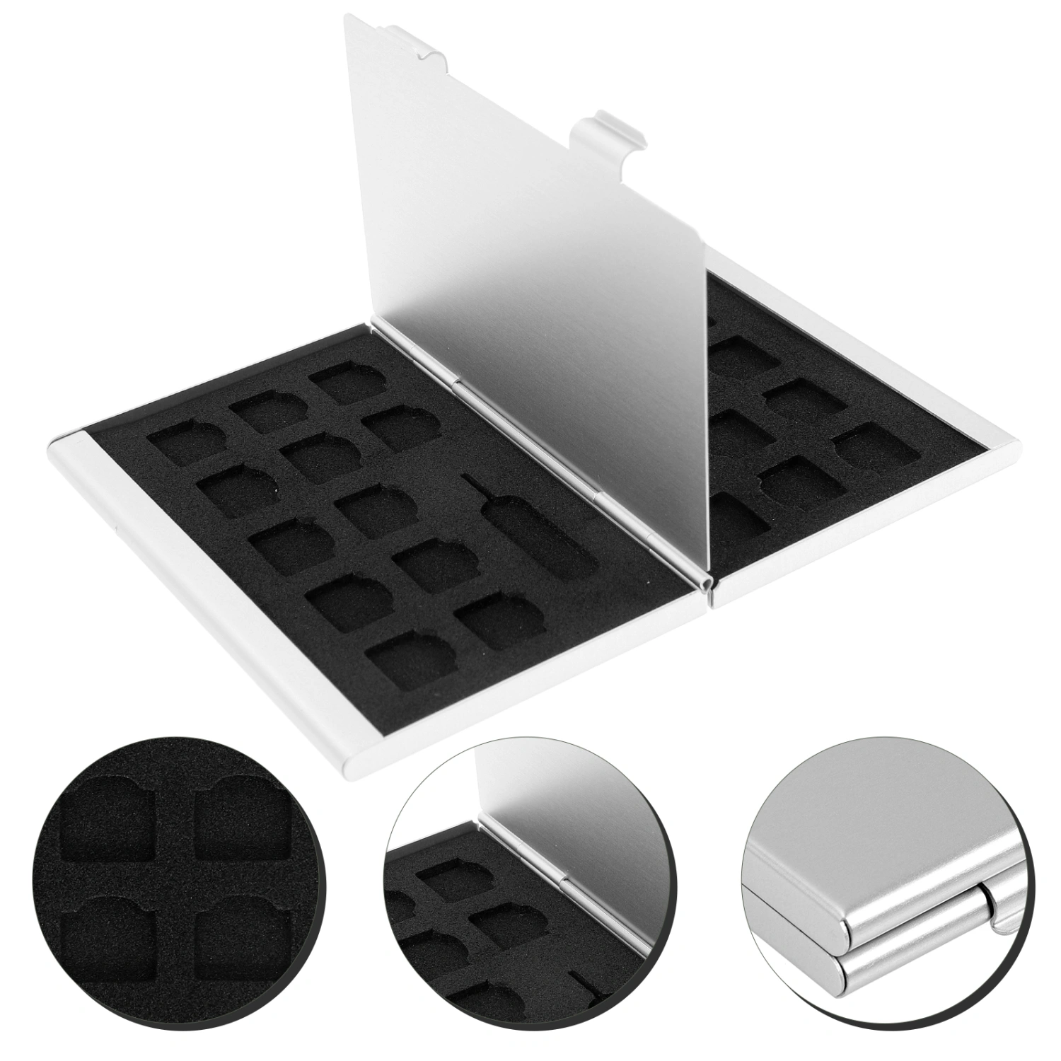 Aluminum Alloy SIM Cards Case Mini SIM Cards Slots Storage Case Phone Card Holder
