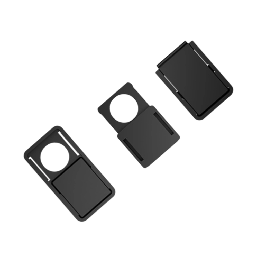 3Pcs Plastic Webcam Cover Camera Slider Shutter Privacy Protect Sticker for Laptop Tablet Phone Shutter Sticker (Black)