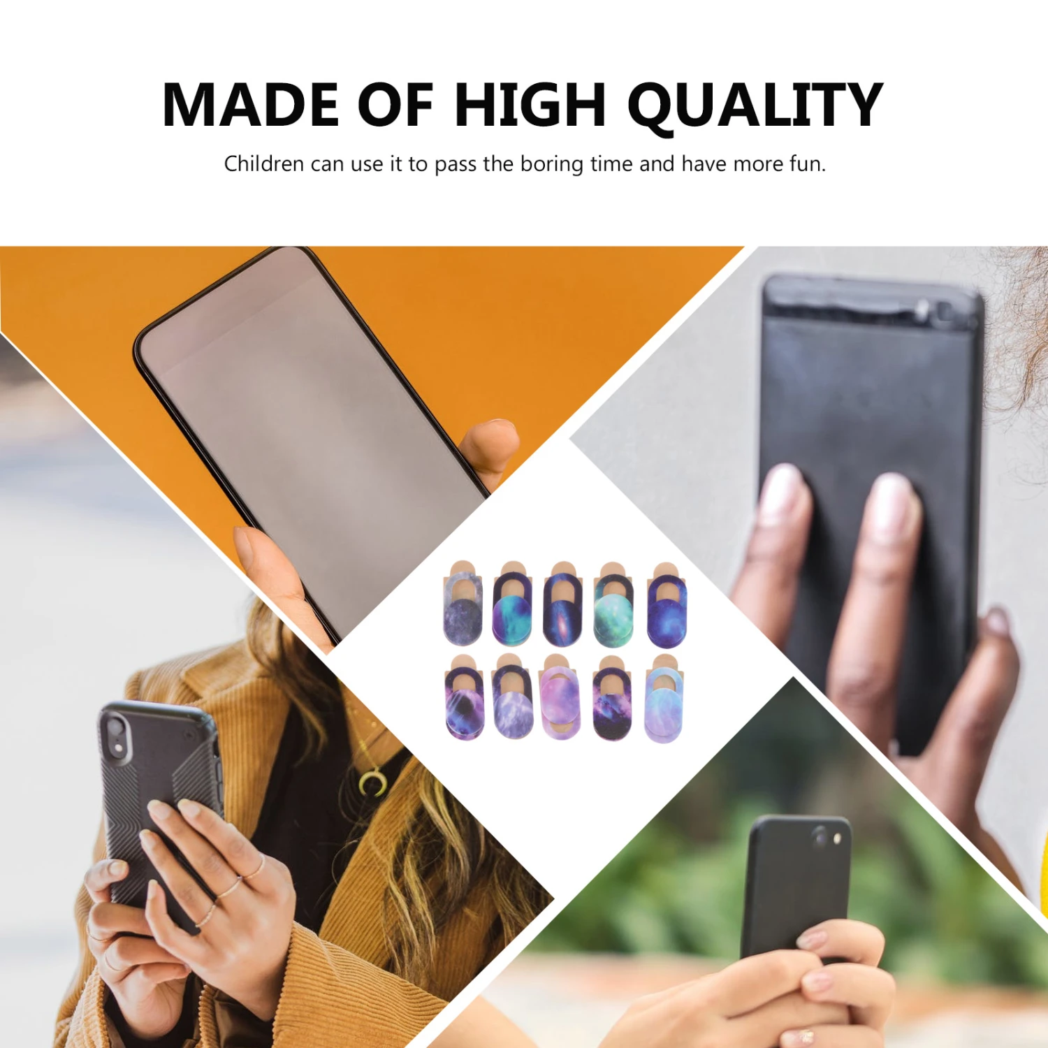 10pcs Galaxy Styled Webcam Cover Phone Laptop Privacy Cover (Mixed Color)