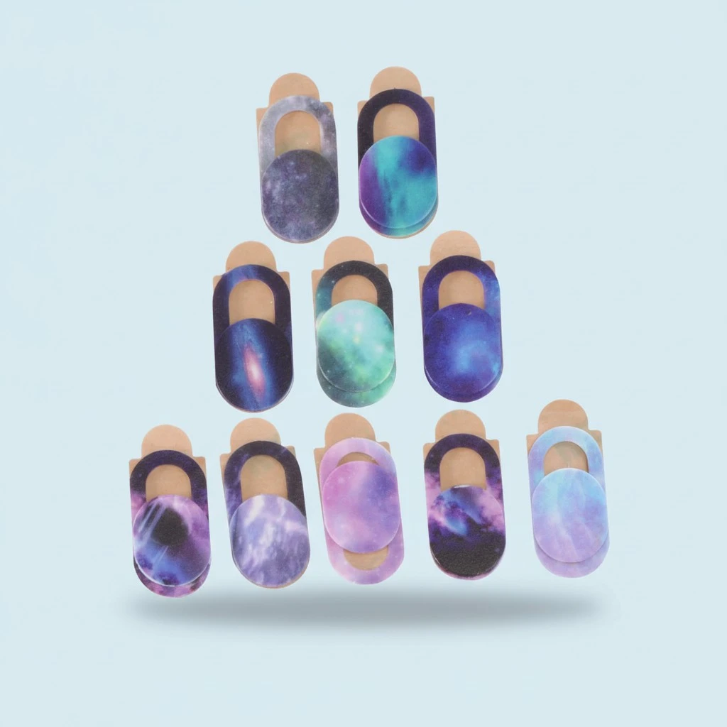10pcs Galaxy Styled Webcam Cover Phone Laptop Privacy Cover (Mixed Color)