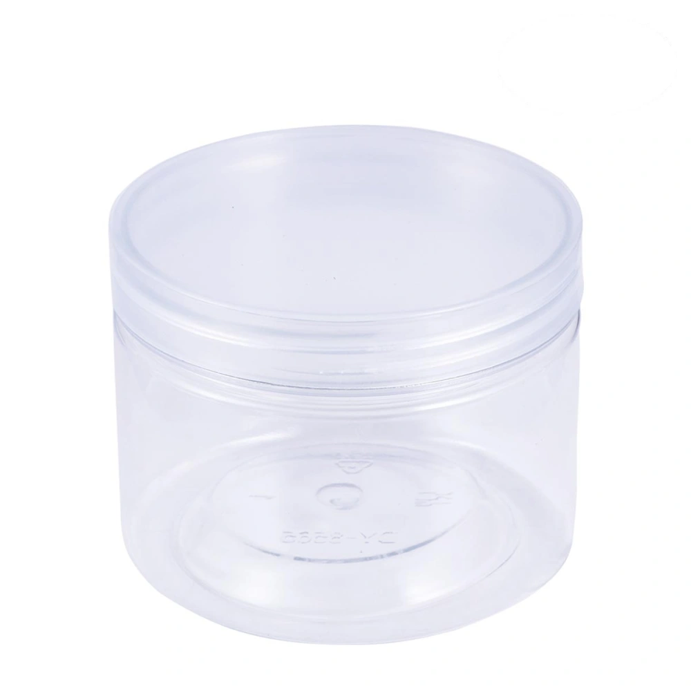 5Pcs Plastic Empty Storage Containers Cases with Lids Caps Cream Lotion Box Scented Tea Food Bottle Makeup Jar (Transparent)