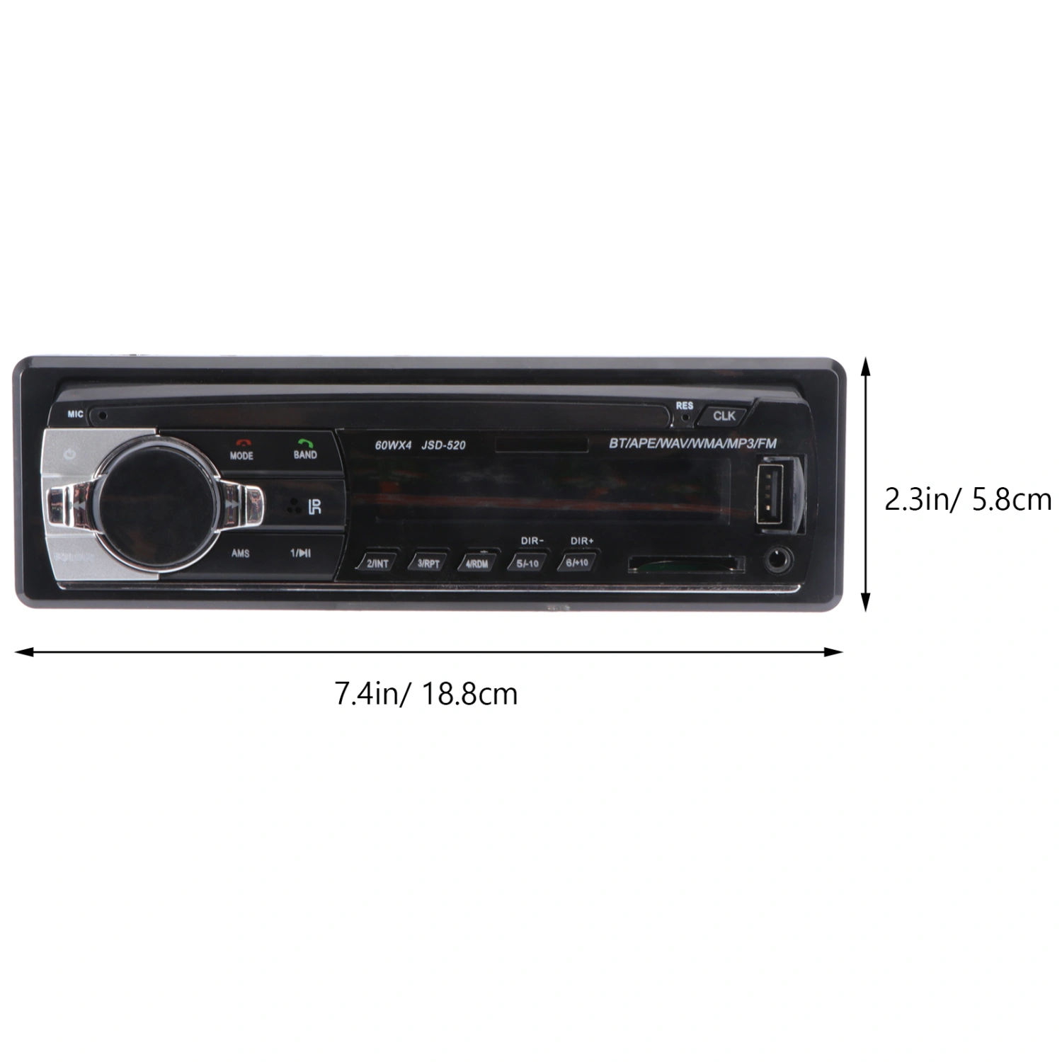 Car Stereo FM Radio MP3 Audio Player SupportPhone with USB/SD MMC Port Car Electronics In-Dash (IOS Plug)
