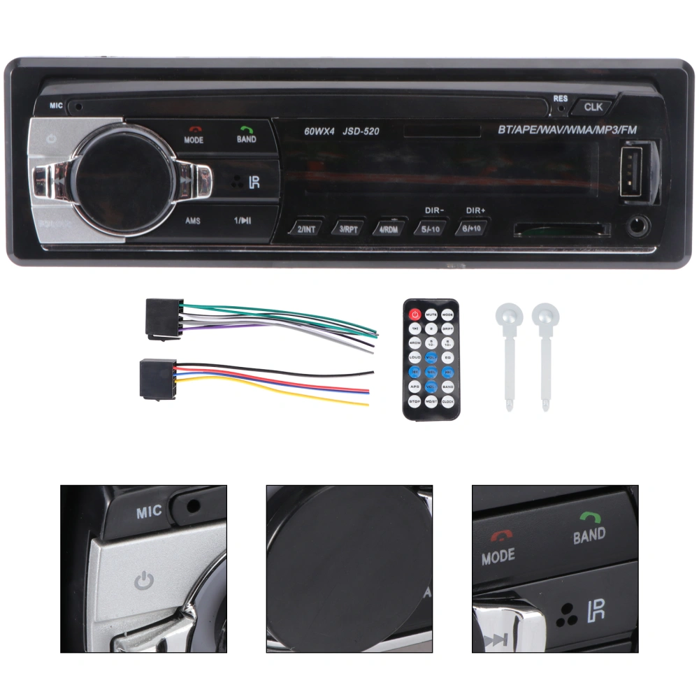 Car Stereo FM Radio MP3 Audio Player SupportPhone with USB/SD MMC Port Car Electronics In-Dash (IOS Plug)