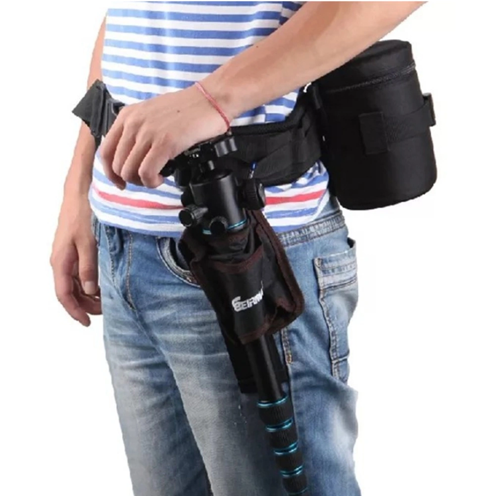 1pc SLR Camera Belt Wristband Strap Multi - Function Camera Belt Photography Belt for Photographer (Black)