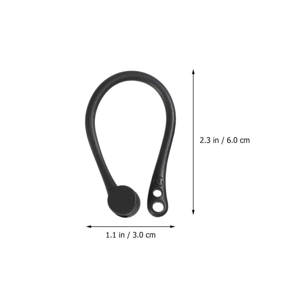 2 Pairs Comfortable Earphone Ear Hooks Silicone Earbuds Covers Anti Holders Compatible with AirPods for Running Jogging Cycling (White/Black)