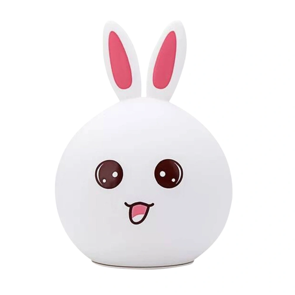 Night Light USB Rabbit Colorful Silicone Lamp Creative Mini LED Pat Sleeping Light Gift Decor