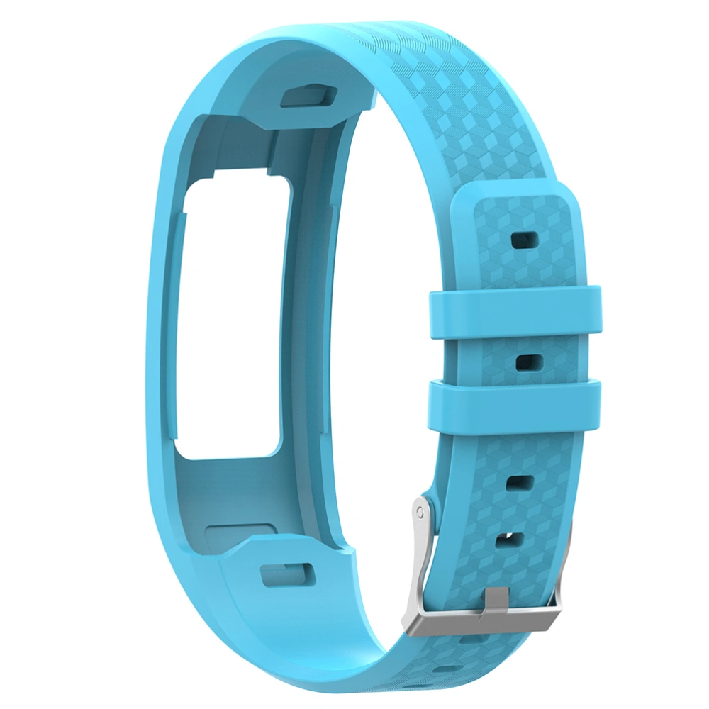 Watch Strap for Watch Fashion Silicone Rubber Watchband Wrist Belt Bracelet Compatible for Garmin vivofit /Vivofit2(Sky Blue Size Large)