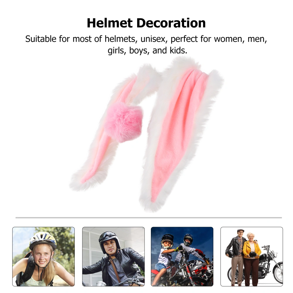 1 Set Motorcycle Helmet Decoration Helmet Bunny Ears and Tail Helmet Accessories