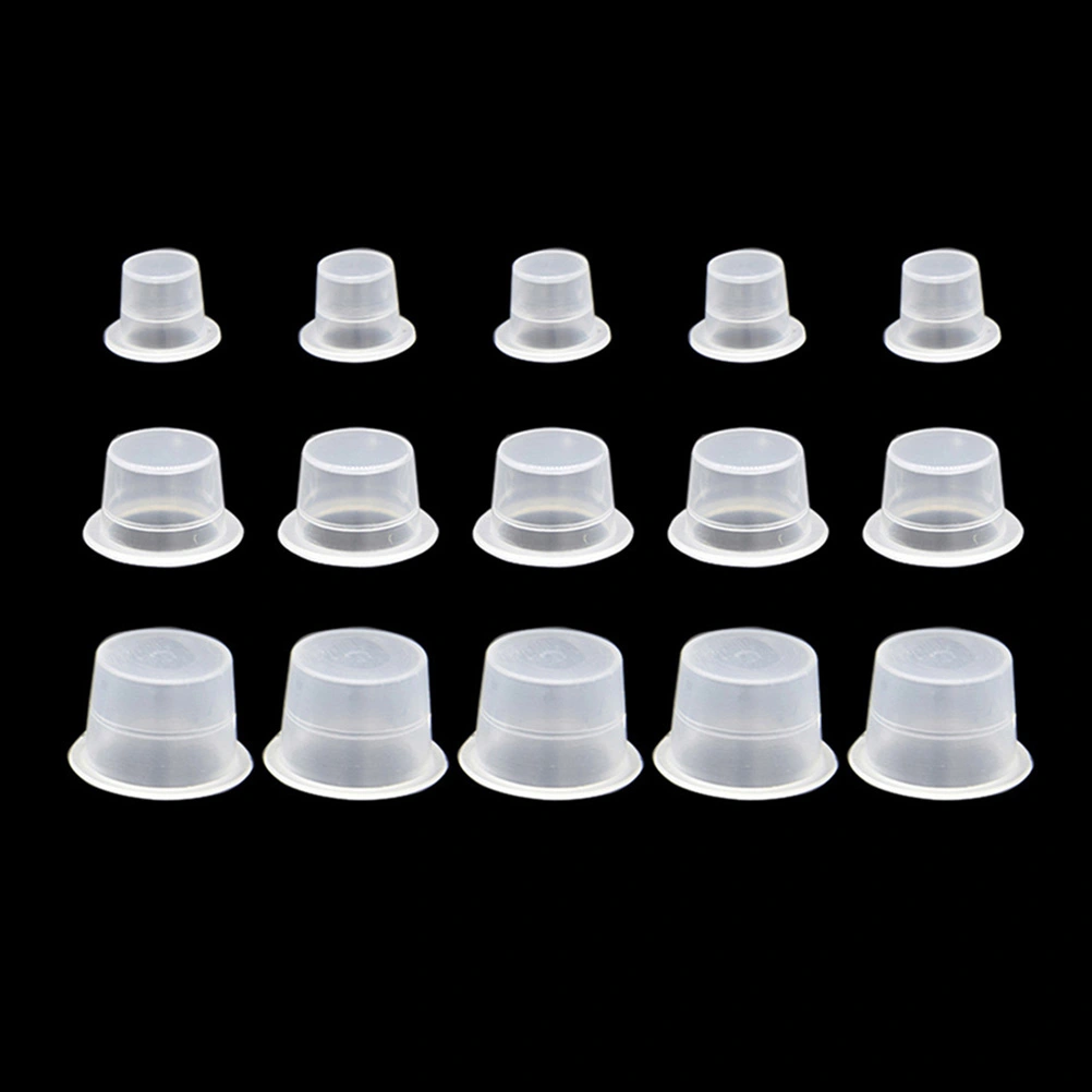 200pcs Ink Cup Embroidered Eyebrow Pigment Cup Plastic Ink Cup (Small Size)