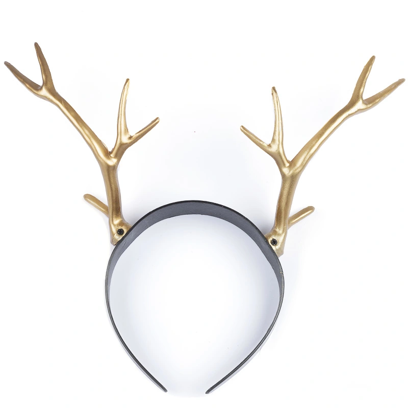 Artificial Antler Headband Cosplay Hair Performance Hair Band Hair Accessories Golden Size M