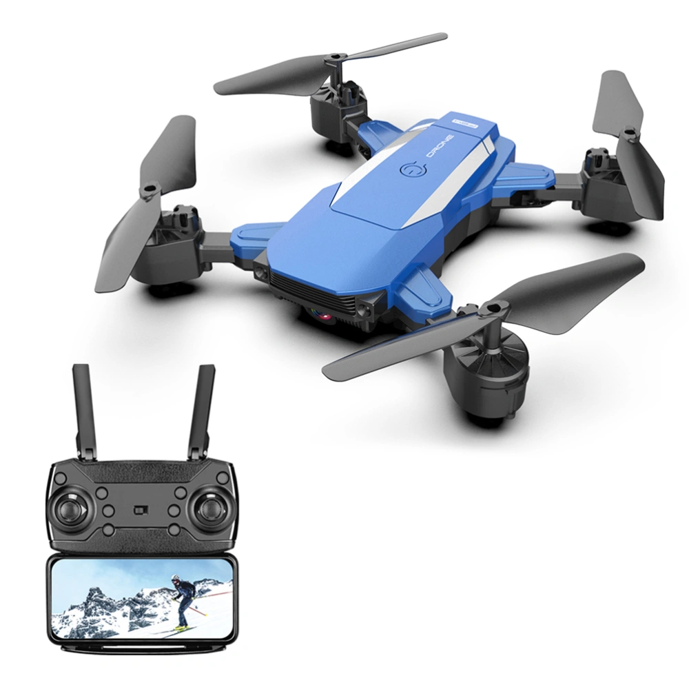 F84 4K Quadrotor Aerial Photography Drone RC Selfie Drone Foldable Helicopter Toy with Storage Bag (Blue)