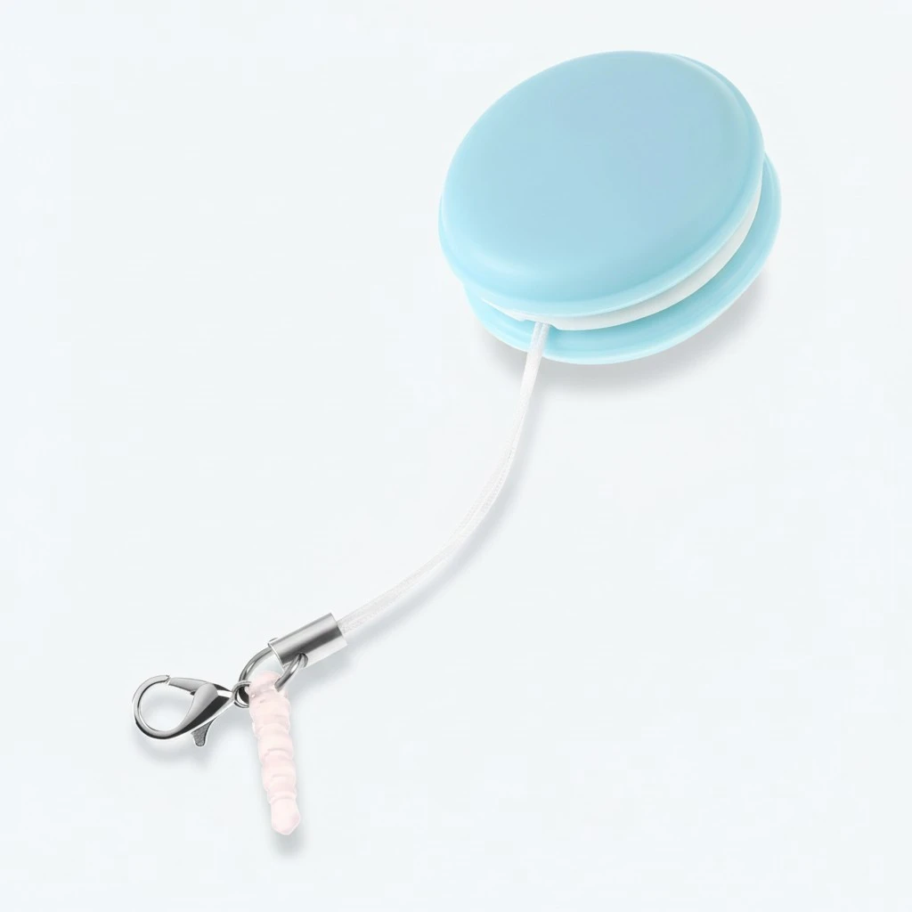 Phone Screen Cleaner Macaron Shaped Phone Cleaning Wipe Brush Cellphone Decorative Bag Pendant