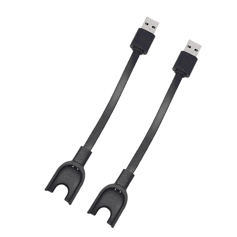 2pcs USB Charging Cable Charger Cord Wire Quick Data Transfer No Heating Charging Cable for Xiaomi Mi Band 3 Smart Bracelet