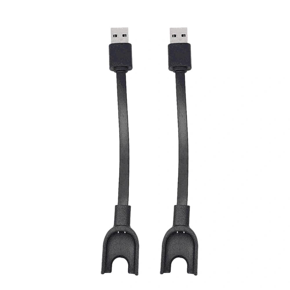 2pcs USB Charging Cable Charger Cord Wire Quick Data Transfer No Heating Charging Cable for Xiaomi Mi Band 3 Smart Bracelet