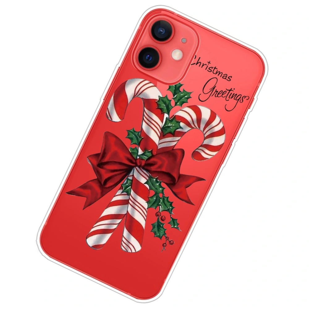 1pc Mobile Phone Shell Christmas Phone Protective Cover Compatible for iPhone 12