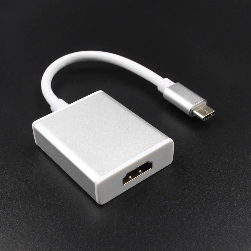USB-C Type C USB 3.1 Male to 1080P 4Kx2K HDTV Adapter Cable for 12" (Silver Grey)
