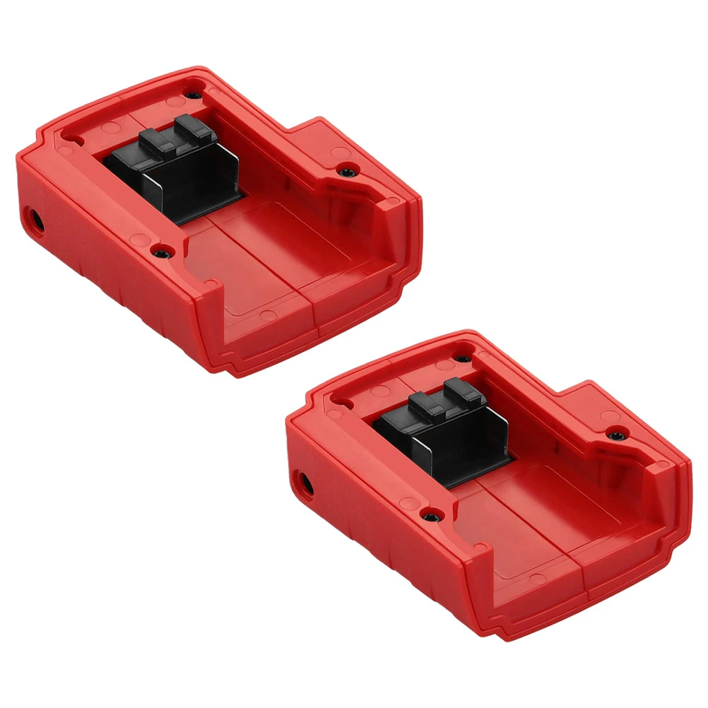 2pcs USB Ports Battery Charger Adapter Converter Compatible for Milwaukee M18