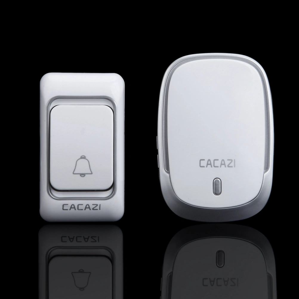 K01-AC Intelligent Domestic Doorbell Wireless Calling Device 200 Meters Wireless Doorbell without Battery (US Plug Silver)
