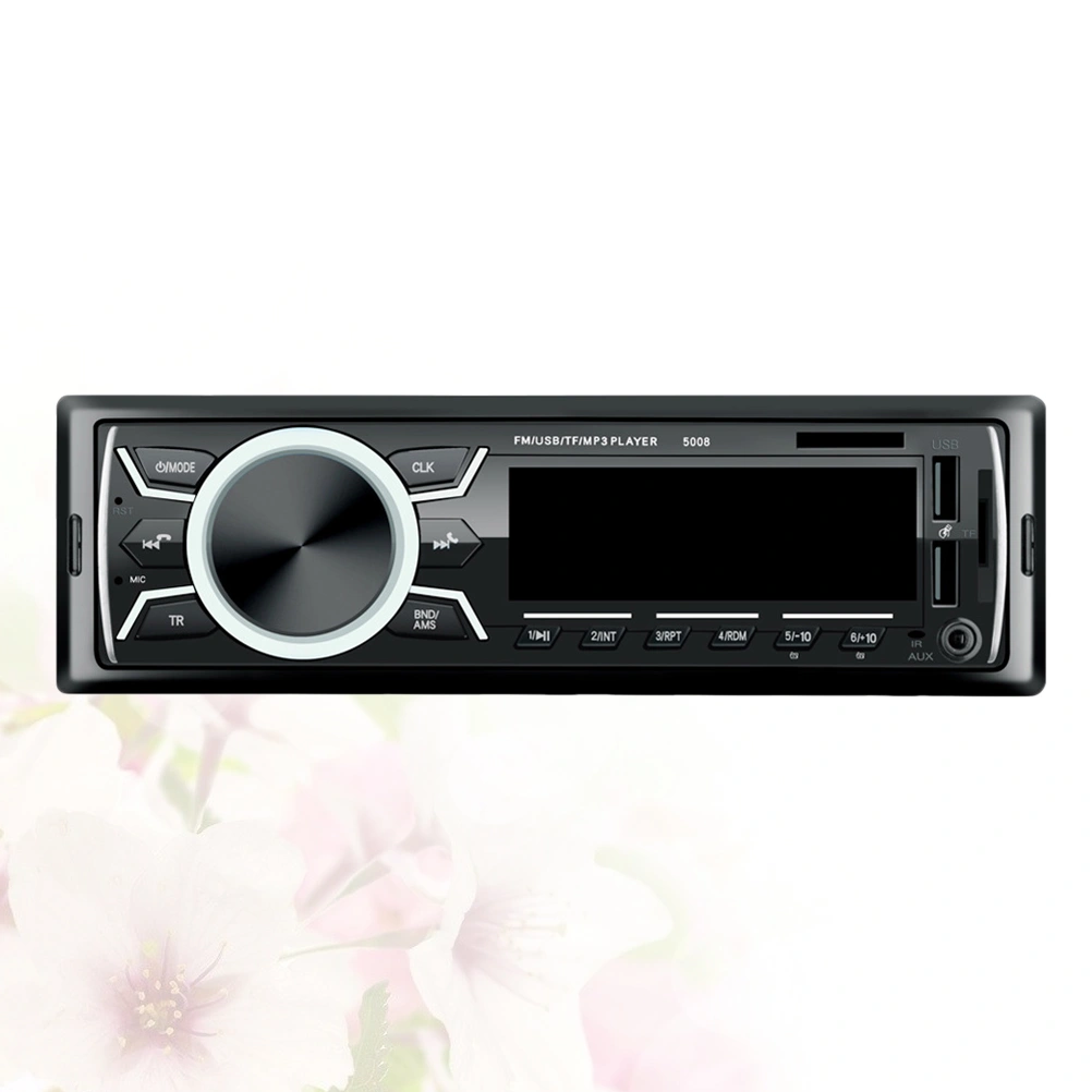 Dual USB FM TF Car Music Player Colorful Display Wireless Car Player (Black)