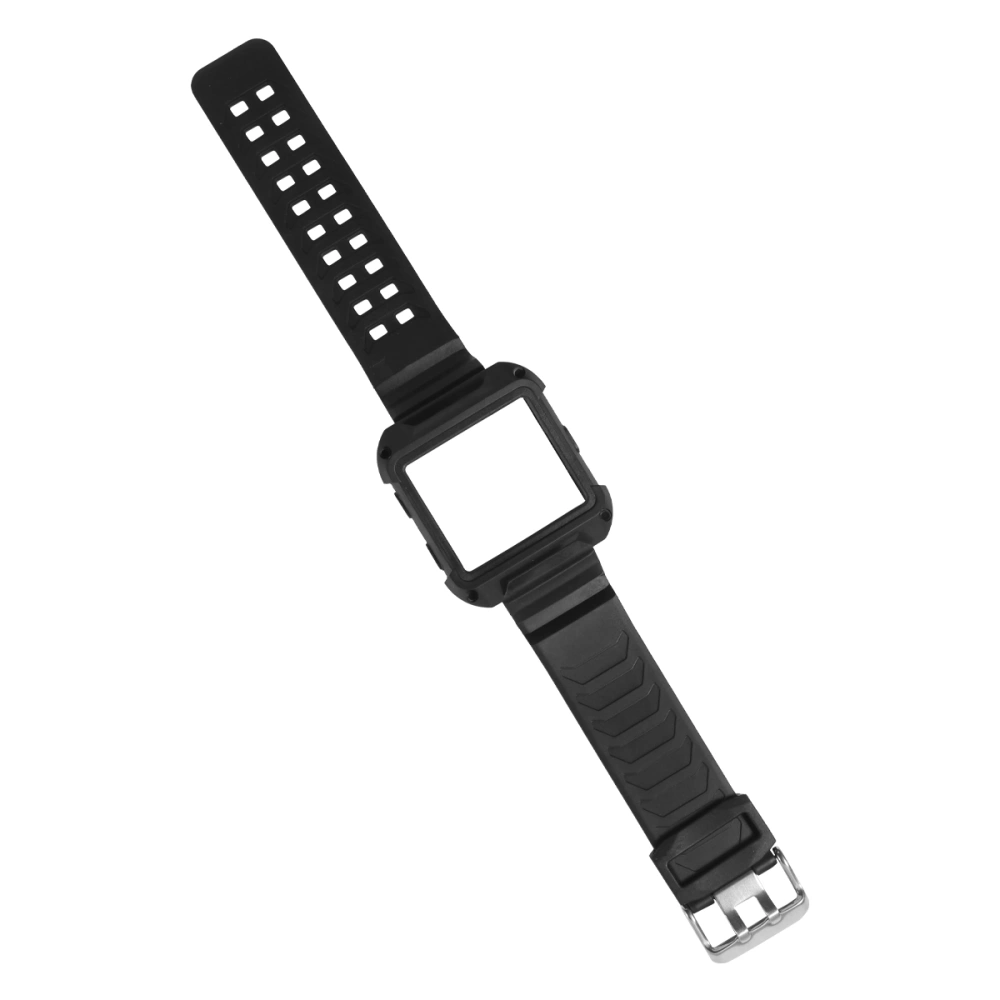 Silicone Smartwatch Strap Watch Band Watch Replacement Watch Strap Compatible for Fitbit Blaze Black